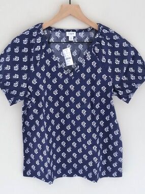 NWT J.Crew Factory Cotton Poplin Top